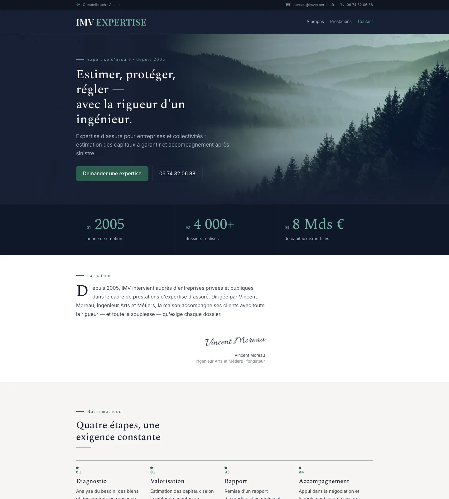Page d'accueil de imvexpertise.fr