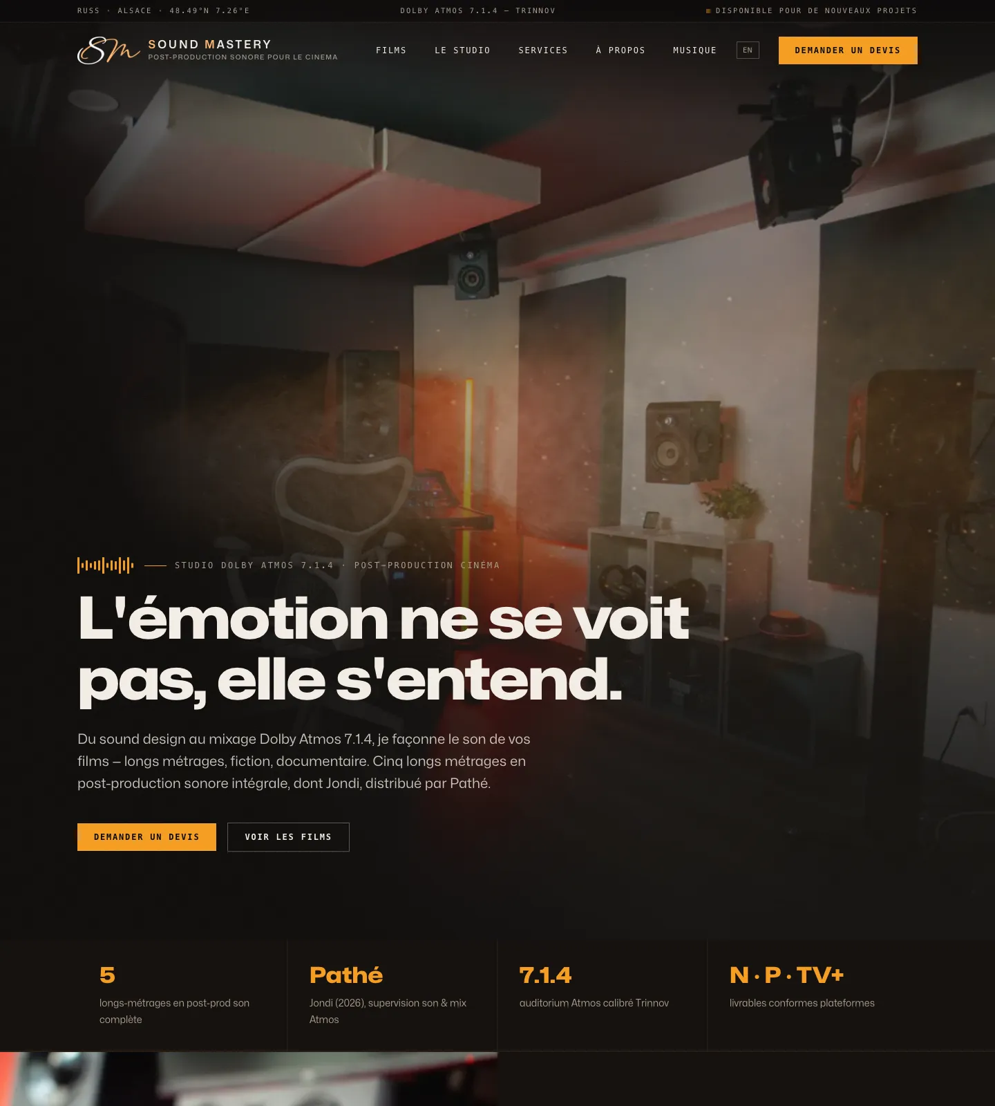 Page d'accueil de soundmastery.net